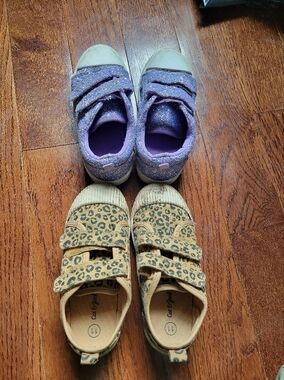 Cat & Jack Purple Glitter Kids Sneakers BUNDLE